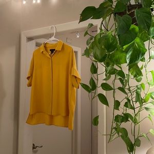 Rachel Zoe button down shirt MUSTARD COLOR